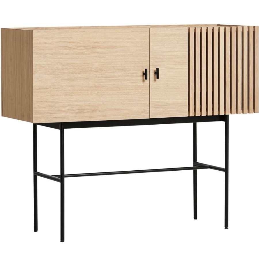 Mobler Woud Sideboards | Array Skank 120 Cm, Vitpigmenterad Ek