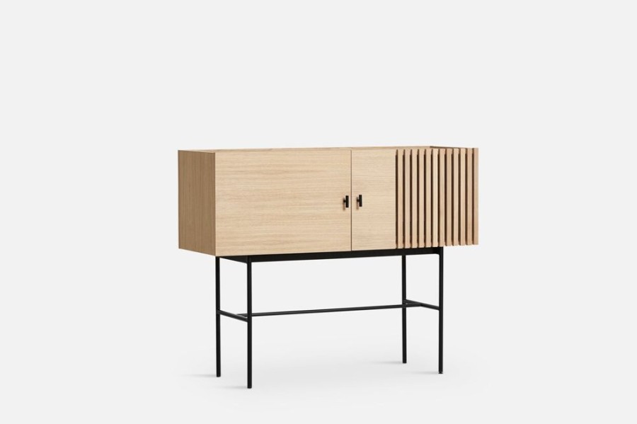 Mobler Woud Sideboards | Array Skank 120 Cm, Vitpigmenterad Ek