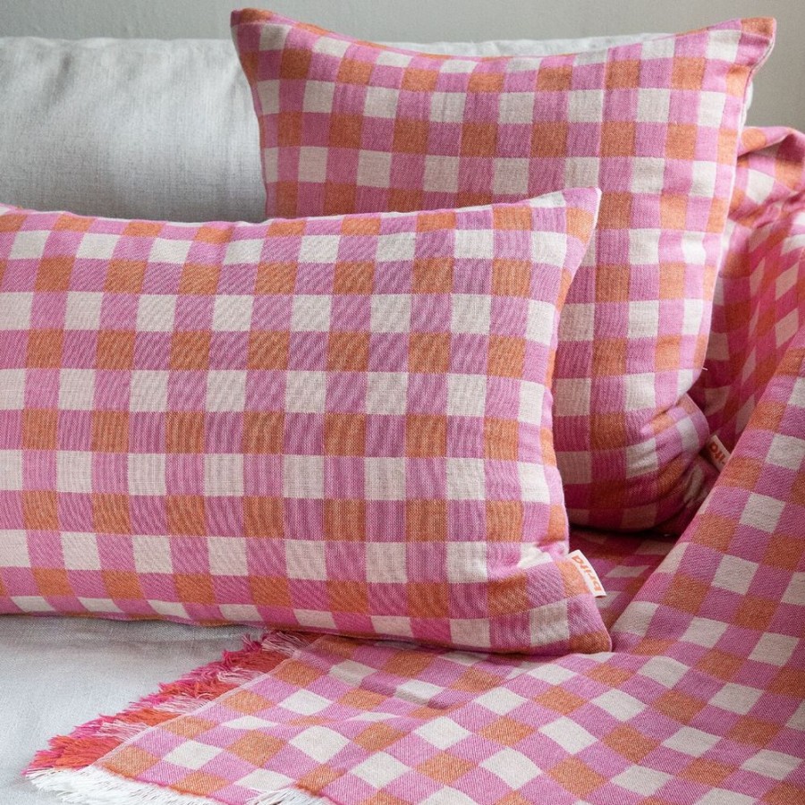 Textil Brita Sweden Pladar & Filtar | Poppy Plad 130X170 Cm, Rosa