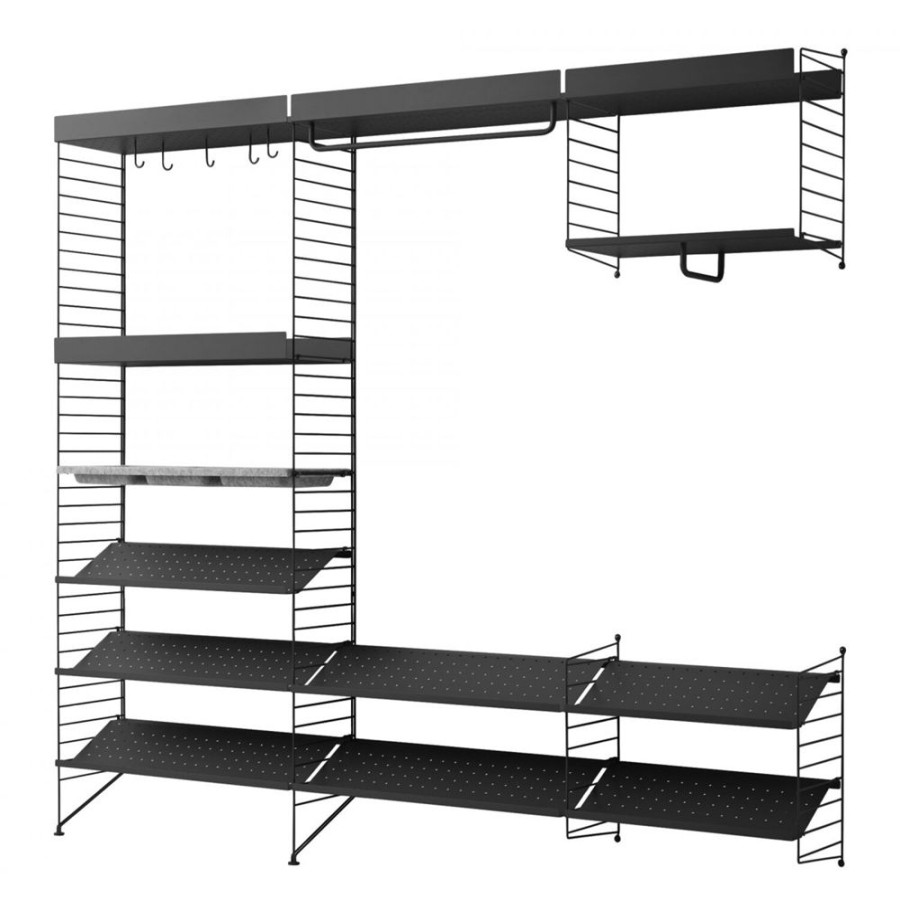 Mobler String Hyllkombinationer | String Hyllsystem No 16, Svart