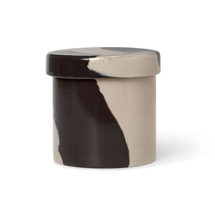 Inredning Ferm Living Boxar & Askar | Inlay Behallare Sand / Brun O9.8 X 9.5 Cm