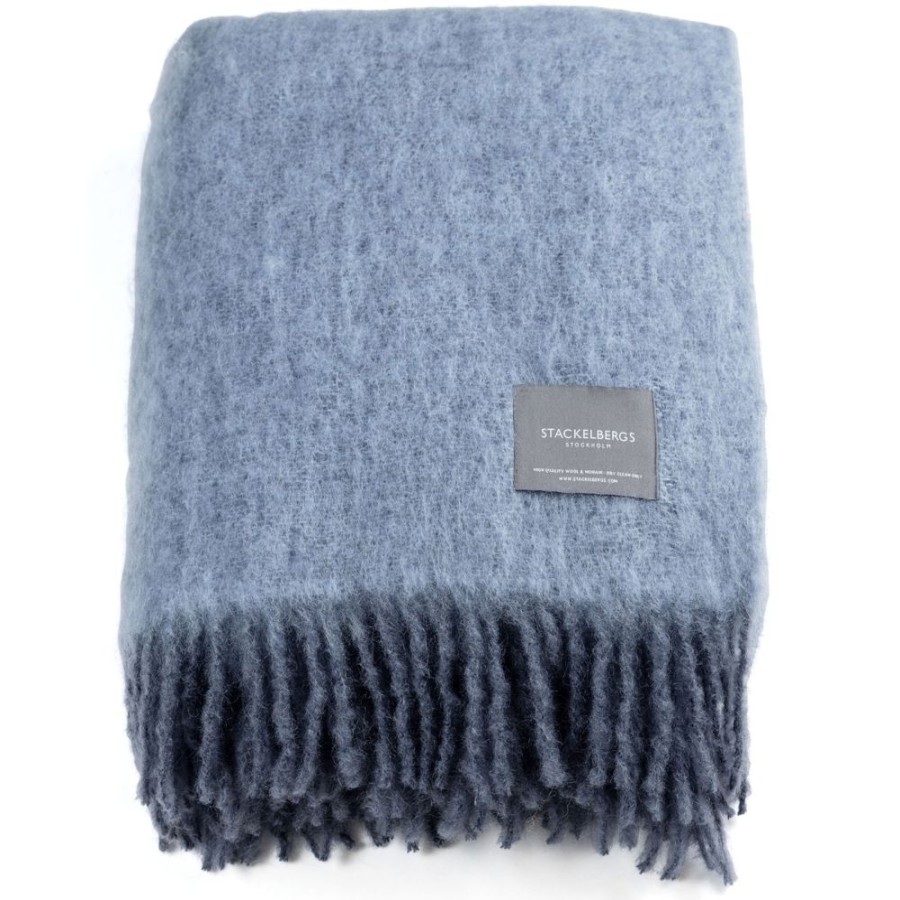 Textil Stackelbergs Pladar & Filtar | Mohair Filt Rullad Frans 130X170 Cm, Tide & Blue Fog Melange