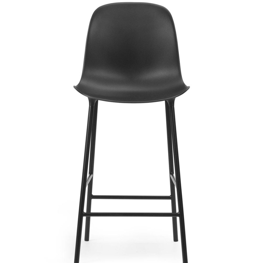 Mobler Normann Copenhagen Barstolar | Form Barstol Hog Rygg 65 Cm Stal, Svart