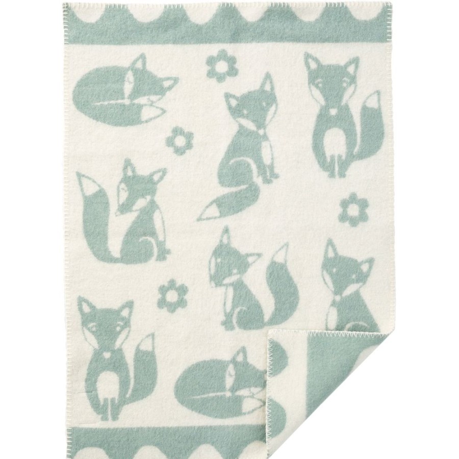 Textil Klippan Yllefabrik Pladar & Filtar | Fox Plad 65X90 Cm, Duck Egg Blue