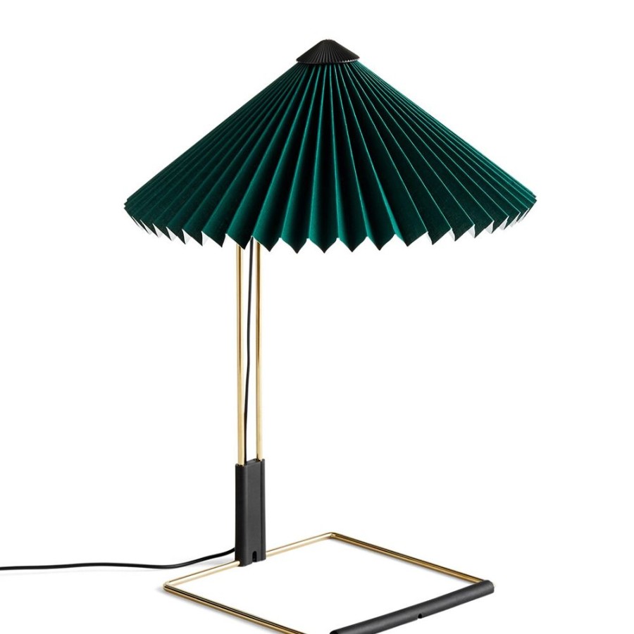 Belysning HAY Bordslampor | Matin Bordslampa 300 Mm, Polerad Massing / Forest Green