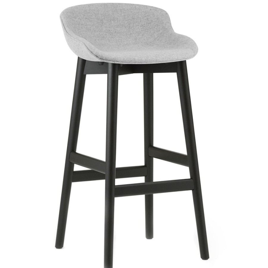 Mobler Normann Copenhagen Barstolar | Hyg Barstol 75 Cm, Gra / Svart Ek