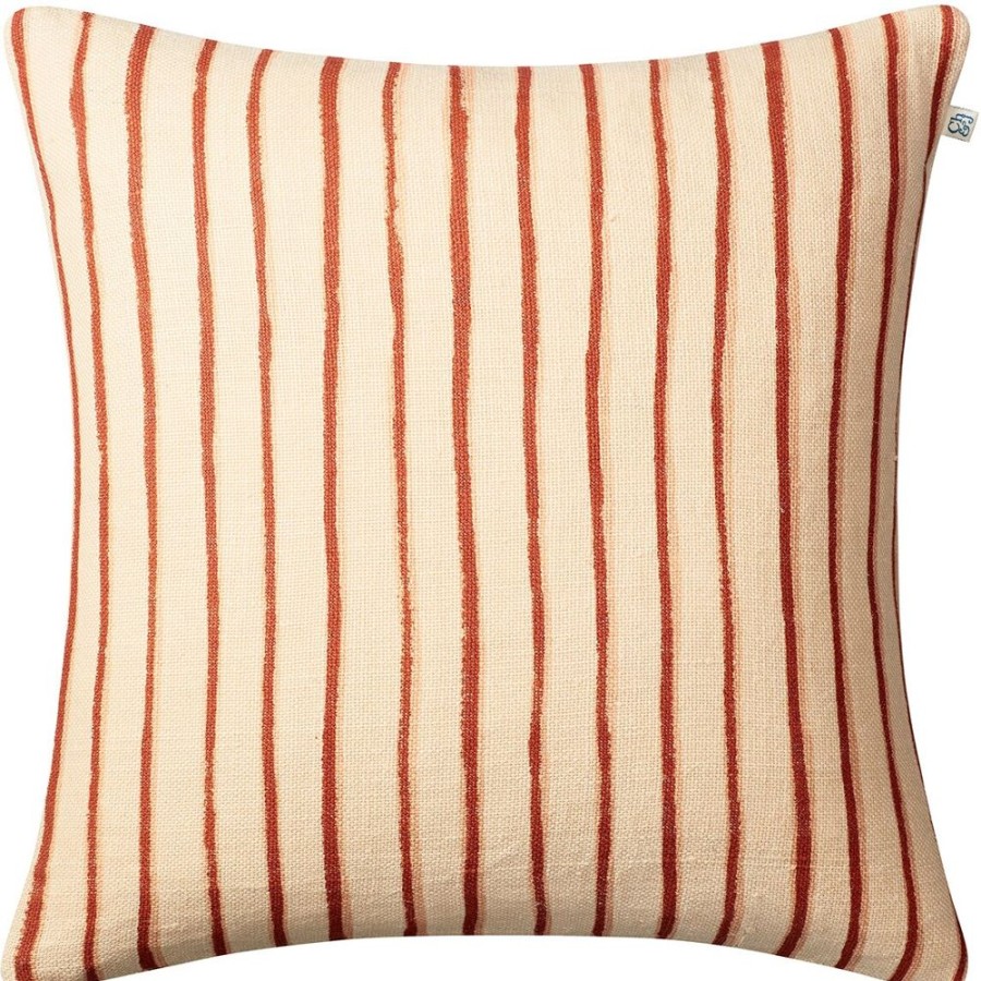 Textil Chhatwal & Jonsson Prydnadskuddar & Kuddfodral | Jaipur Stripe Kuddfodral 50X50 Cm, Light Beige / Apricot Orange / Rose