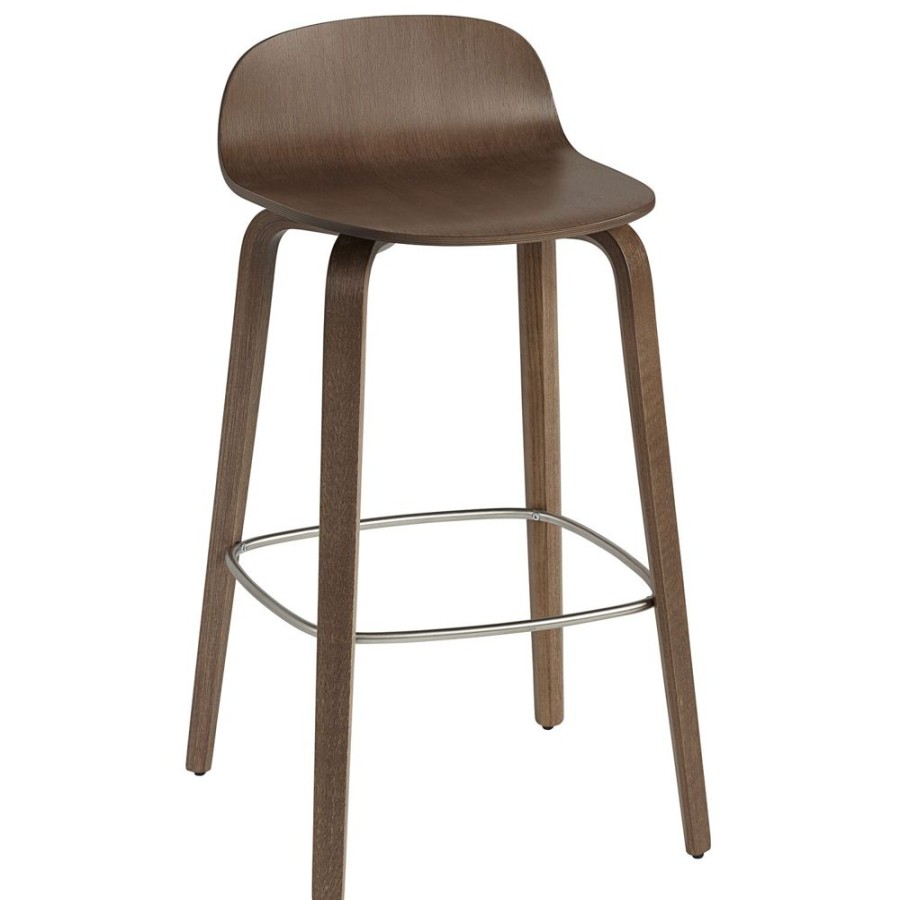 Mobler Muuto Barstolar | Visu Barstol 65 Cm, Morkbetsad Ek