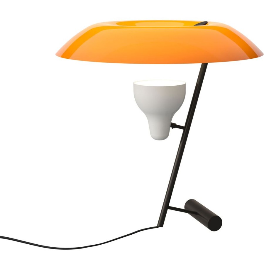 Belysning Astep Bordslampor | Model 548 Bordslampa, Morkt Brand Massing / Orange