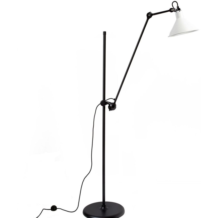 Belysning DCWéditions Golvlampor | Lampe Gras N°215 Golvlampa, Svart / Vit