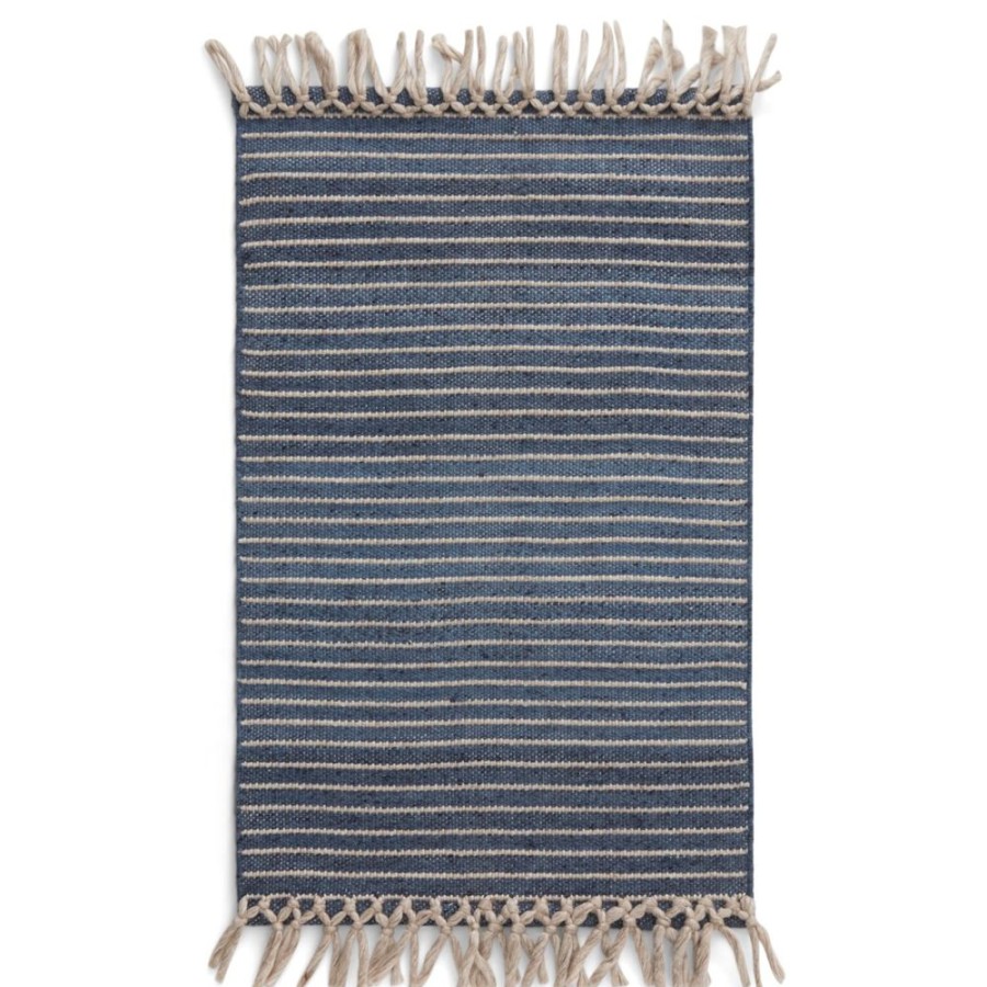 Mattor Formgatan Plastmattor | Bold Fringe Matta 140X200 Cm, Dusty Blue