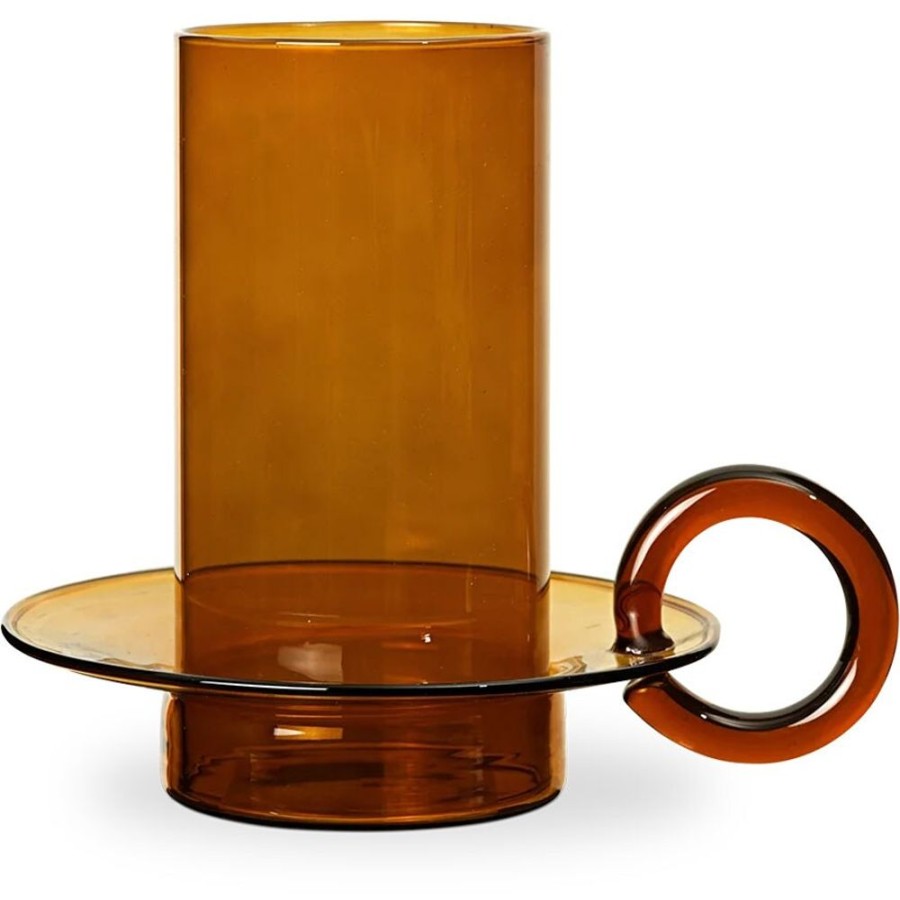 Inredning Ferm Living Ljusstakar | Luce Ljuslykta 14X14,5 Cm, Amber