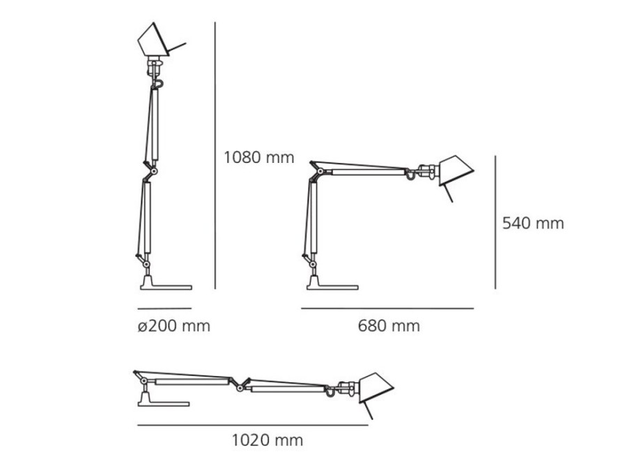 Belysning Artemide Bordslampor | Tolomeo Mini Bordslampa, Svart