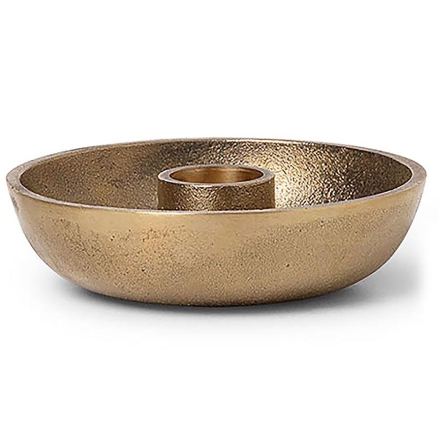 Inredning Ferm Living Ljusstakar | Bowl Single Ljusstake O10 Cm, Massing