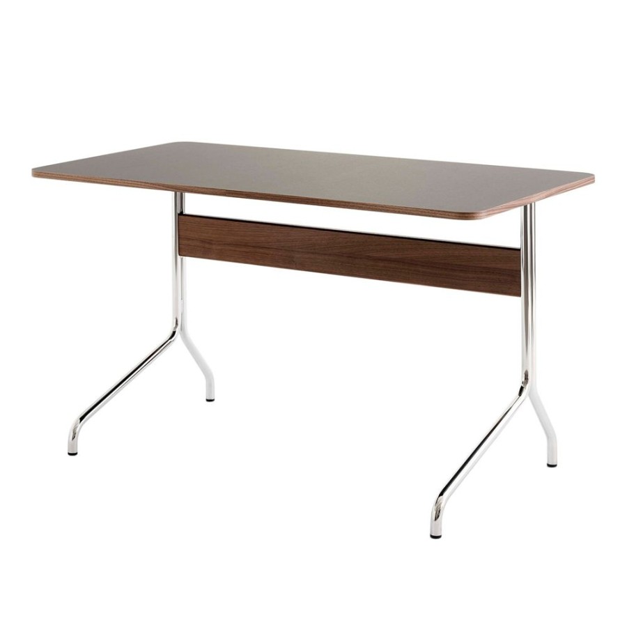 Mobler &Tradition Skrivbord | Pavilion Av16 Skrivbord, Iron / Walnut / Chrome Legs