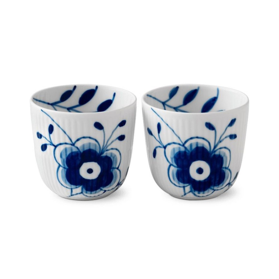 Inredning Royal Copenhagen Ljuslyktor | Blue Fluted Mega Ljuslykta, 2-Pack