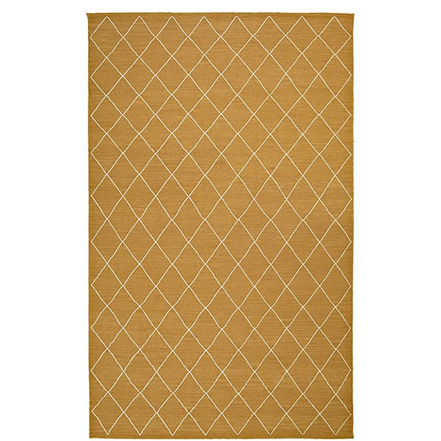 Mattor Chhatwal & Jonsson Viskosmattor & Polyestermattor | Diamond Dhurry Ullmatta 230X336 Cm, Masala Yellow