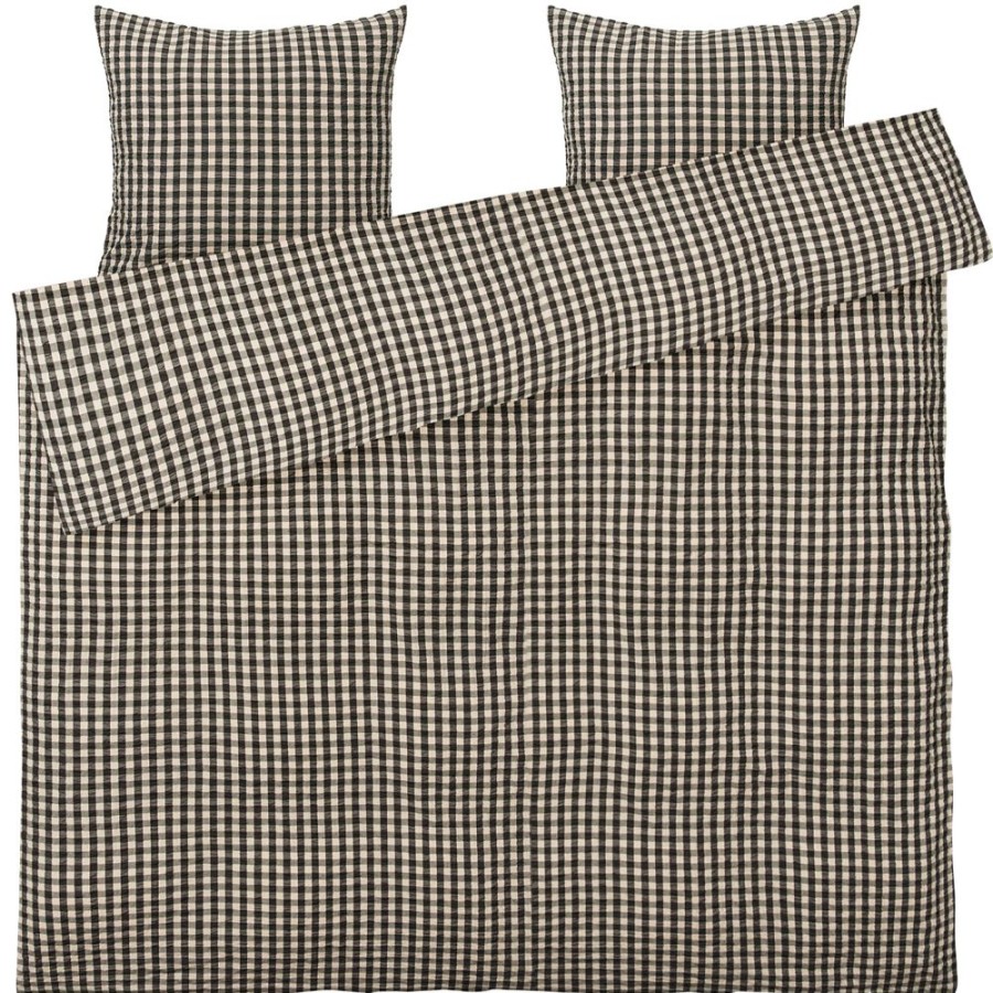 Textil Juna Baddset | Baek & Bolge Paslakanset 200X220 + 60X63 Cm, Svart / Sand