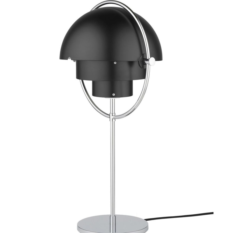 Belysning GUBI Bordslampor | Multi-Lite Bordslampa, Krom / Svart