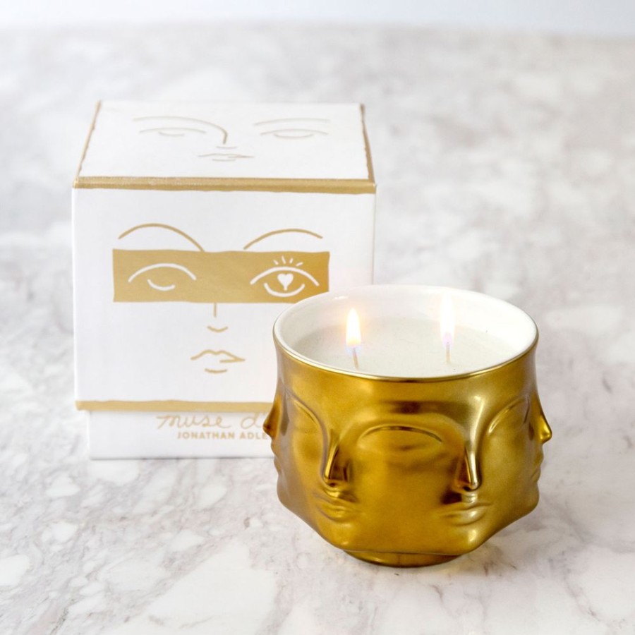 Inredning Jonathan Adler Ljus | Muse Ceramic Candle Doftljus Guld