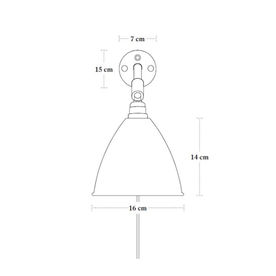 Belysning GUBI Vagglampor | Bestlite Bl7 Vagglampa, Krom/Vit