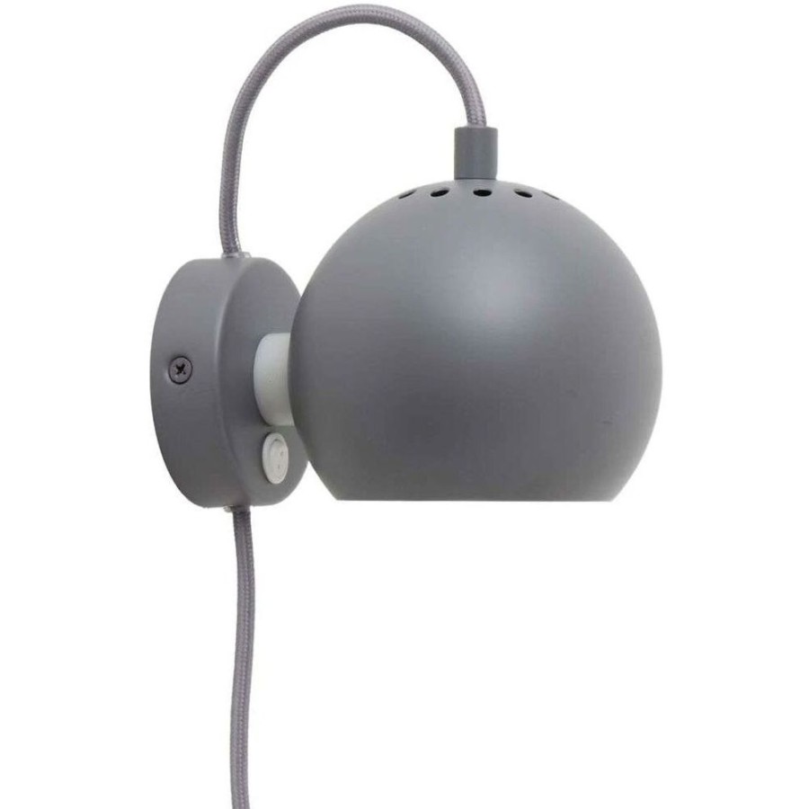 Belysning Frandsen Vagglampor | Ball Magnet Vagglampa, Matt Light Grey