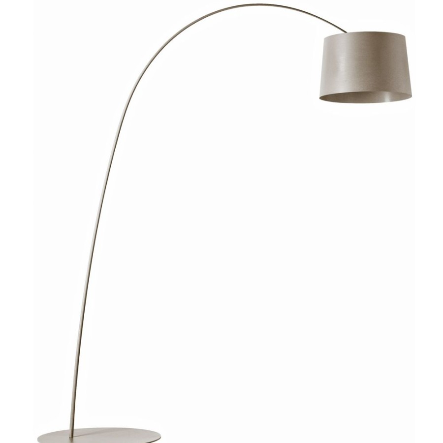 Belysning Foscarini Golvlampor | Twiggy Led Golvlampa, Greige