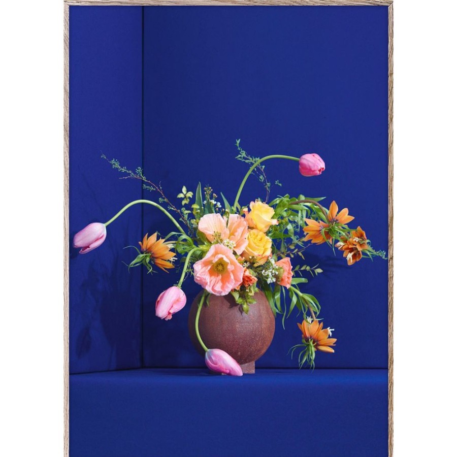 Inredning Paper Collective Posters | Blomst 01 Blue Poster, 50X70 Cm