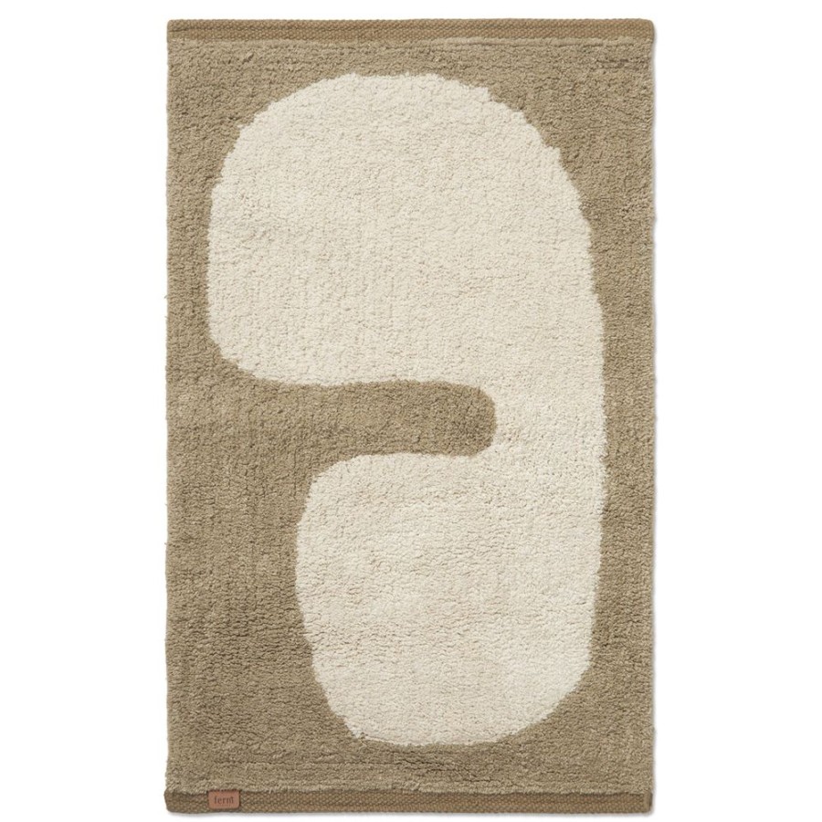 Mattor Ferm Living Bomullsmattor & Trasmattor | Lay Washable Matta 50X70 Cm, Taupe/Off-White