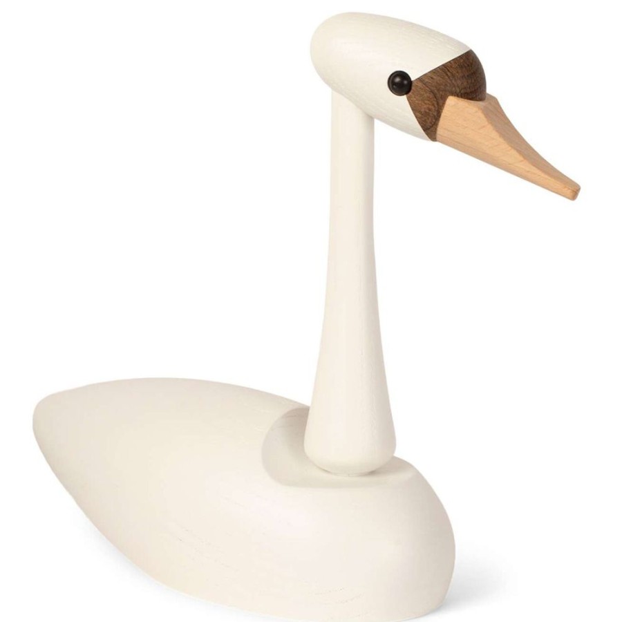 Inredning Spring Copenhagen Skulpturer & Dekorativa Accessoarer | The Swan Trafigur 19 Cm, Vit