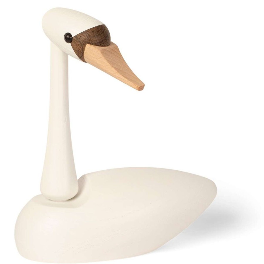 Inredning Spring Copenhagen Skulpturer & Dekorativa Accessoarer | The Swan Trafigur 19 Cm, Vit