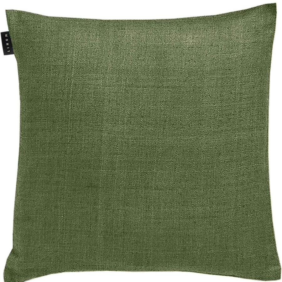 Textil Linum Prydnadskuddar & Kuddfodral | Seta Kuddfodral 50X50 Cm, Dark Olive Green