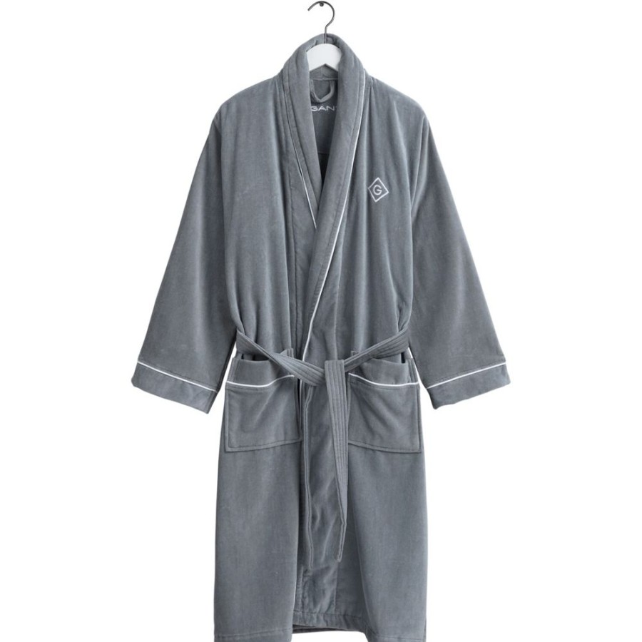 Inredning Gant Home Badrumstextilier | Icon G Badrock Elephant Grey, Xs