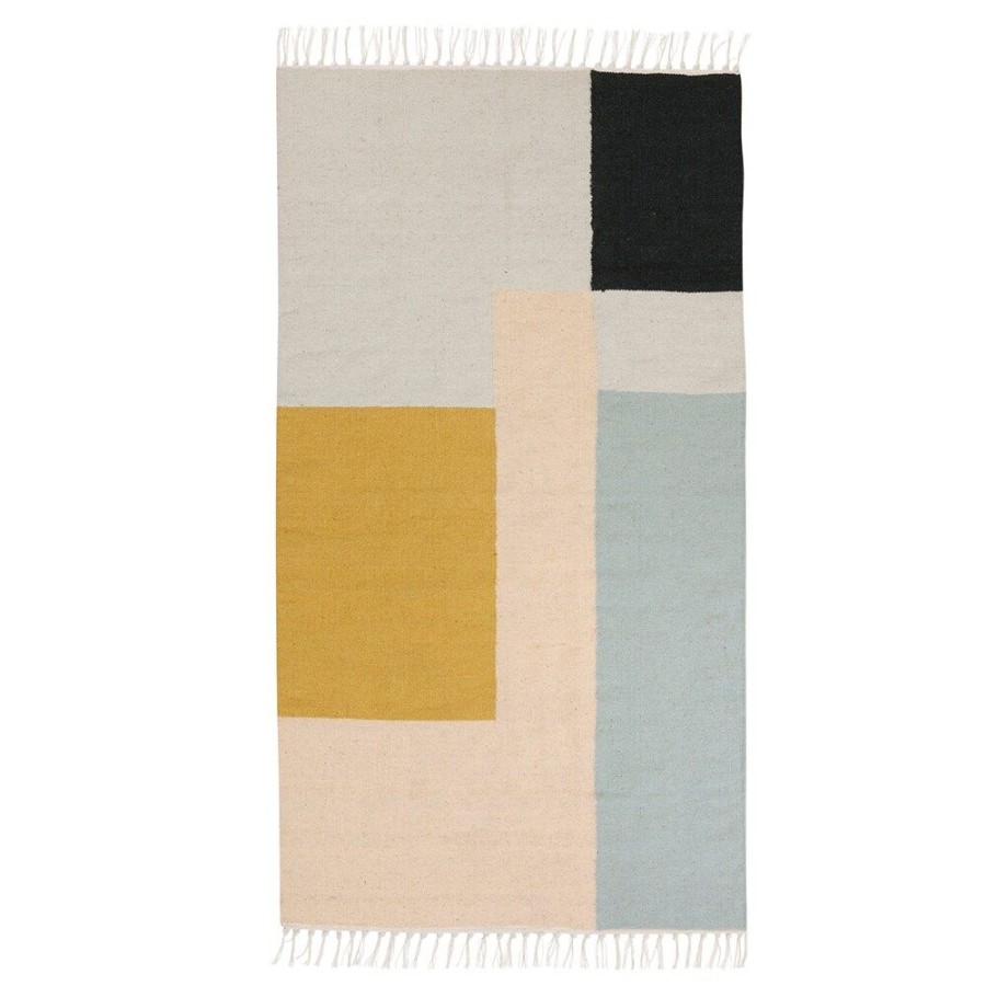 Mattor Ferm Living Ullmattor | Kelim Squares Matta, 80X140 Cm