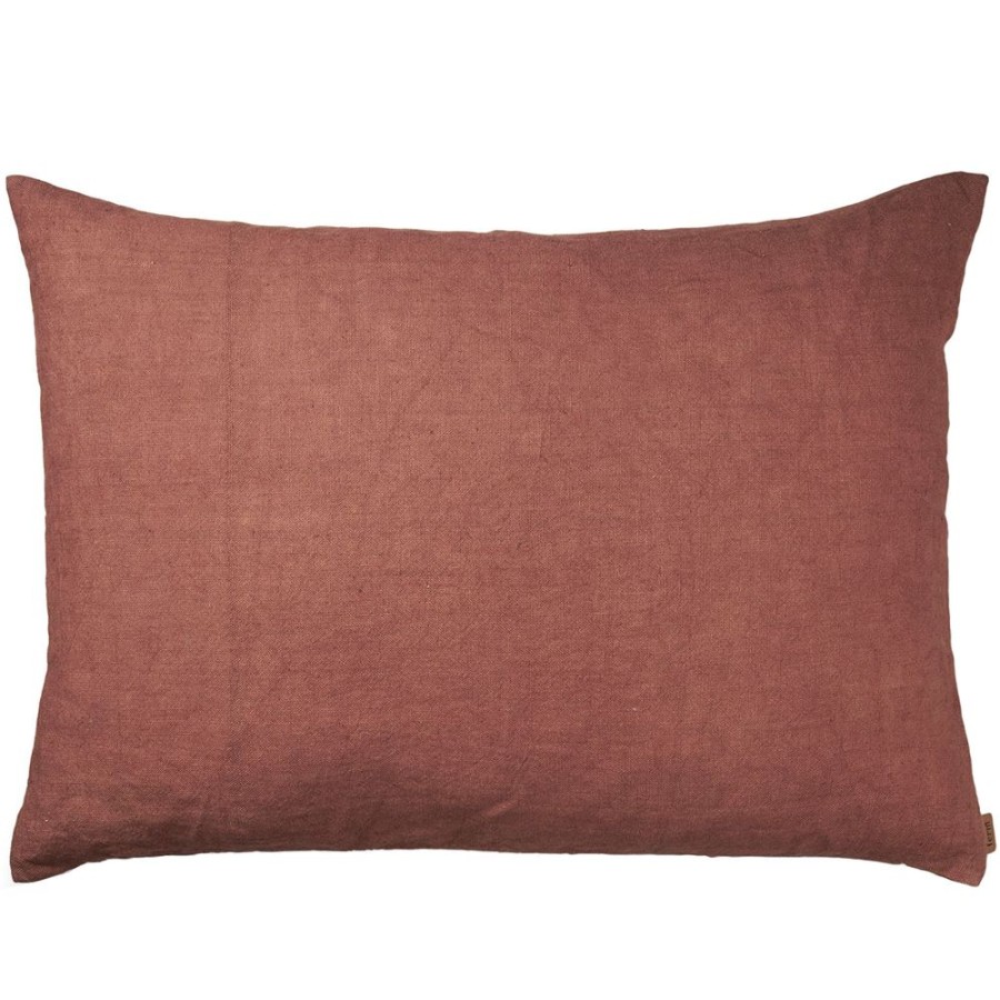 Textil Ferm Living Prydnadskuddar & Kuddfodral | Heavy Linen Kuddfodral 60X80 Cm, Berry Red