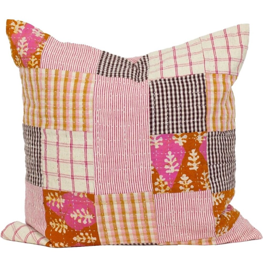 Textil A world of craft Prydnadskuddar & Kuddfodral | Patch Kuddfodral 50X50 Cm, Rosa