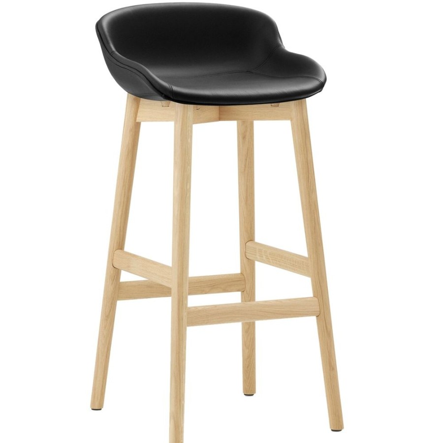 Mobler Normann Copenhagen Barstolar | Hyg Barstol 75 Cm, Svart Lader / Ek