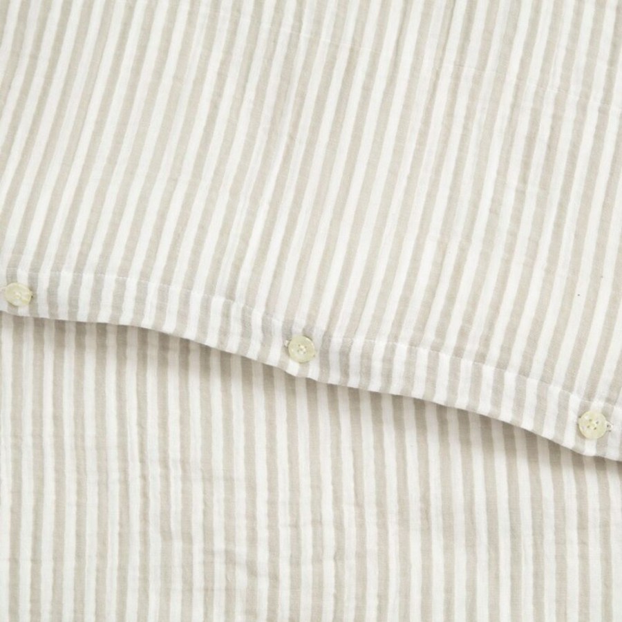 Textil Garbo & Friends Baddset | Stripe Anjou Baddset Muslin, 140X200 + 50X70 Cm