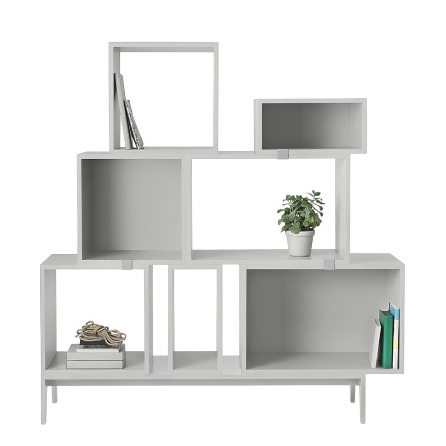 Mobler Muuto Bokhyllor | Muuto Stacked Hyllpaket, Ljusgra