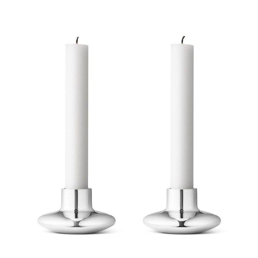 Inredning Georg Jensen Ljusstakar | Hk Ljusstake 2-Pack, Rostfritt Stal