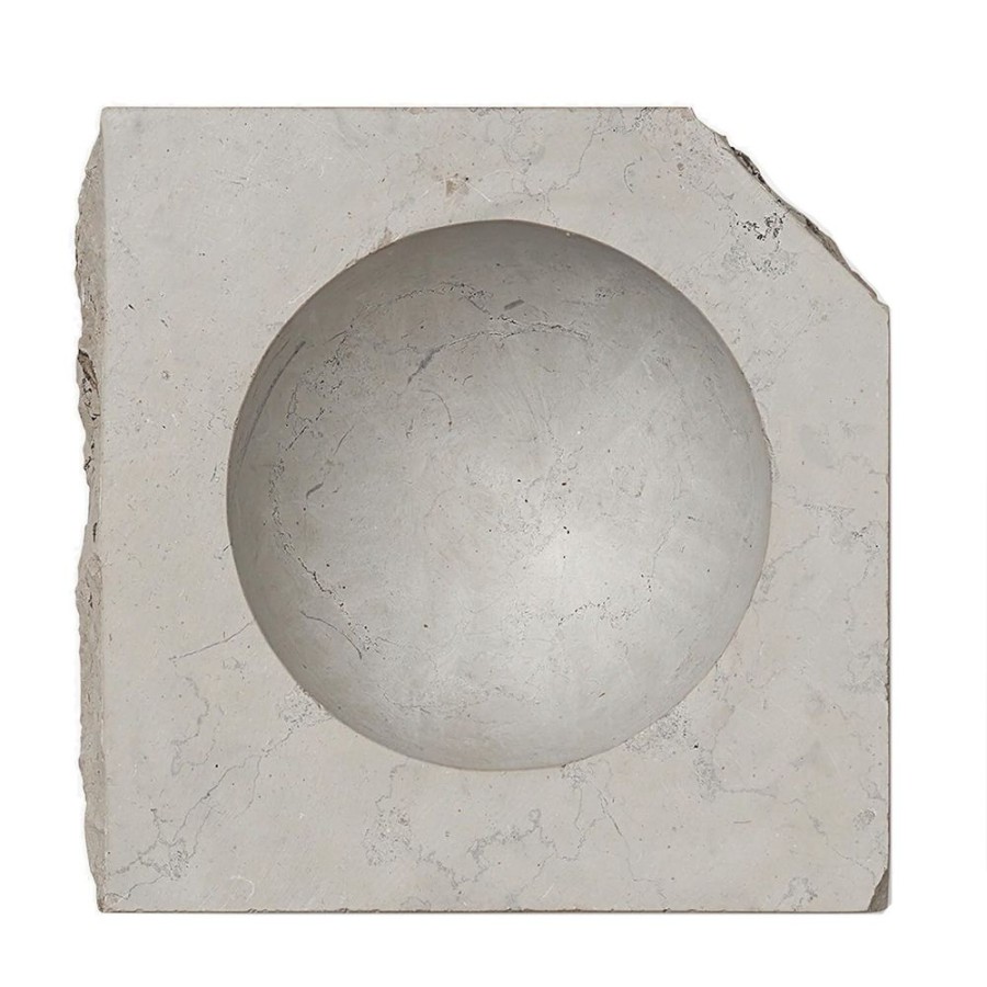 Inredning Louise Roe Ljusstakar | Gallery Object Low Square Ljuslykta 8 Cm, Gra Marmor