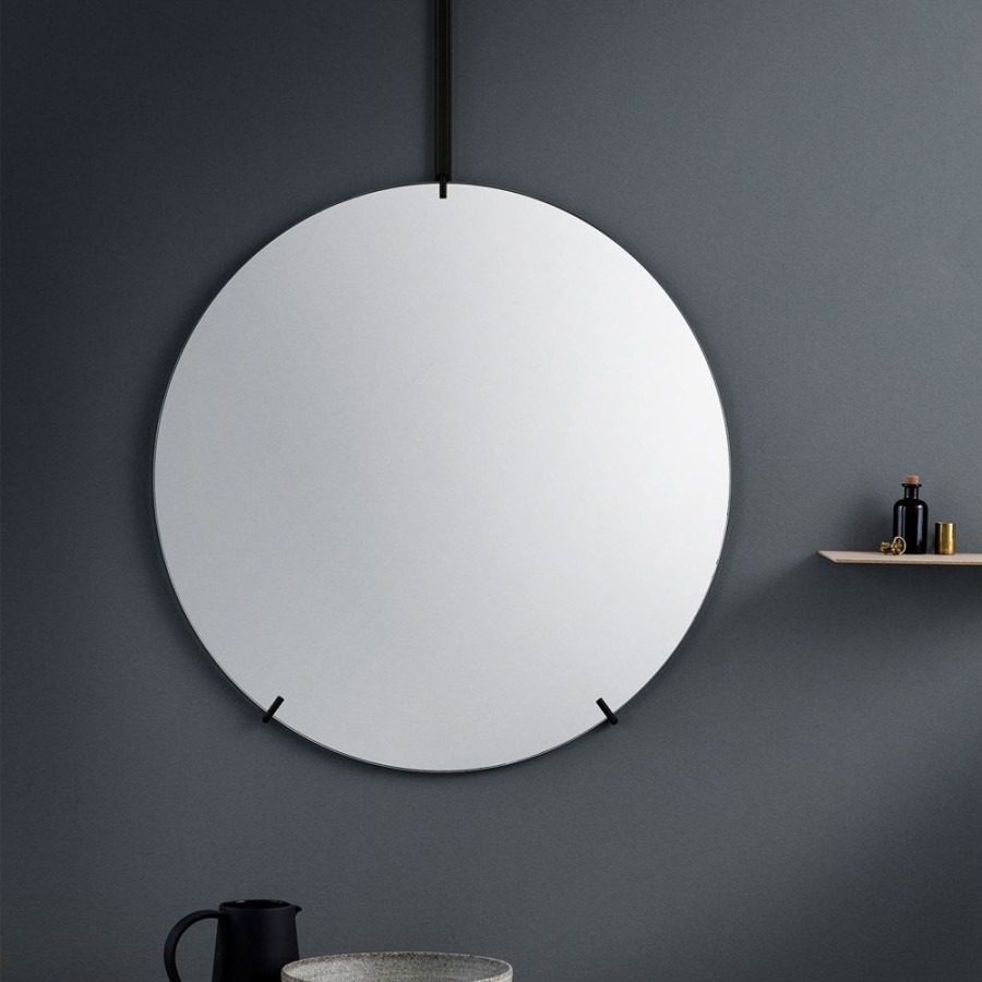 Inredning MOEBE Vaggspeglar | Wall Mirror Spegel O 50 Cm, Svart