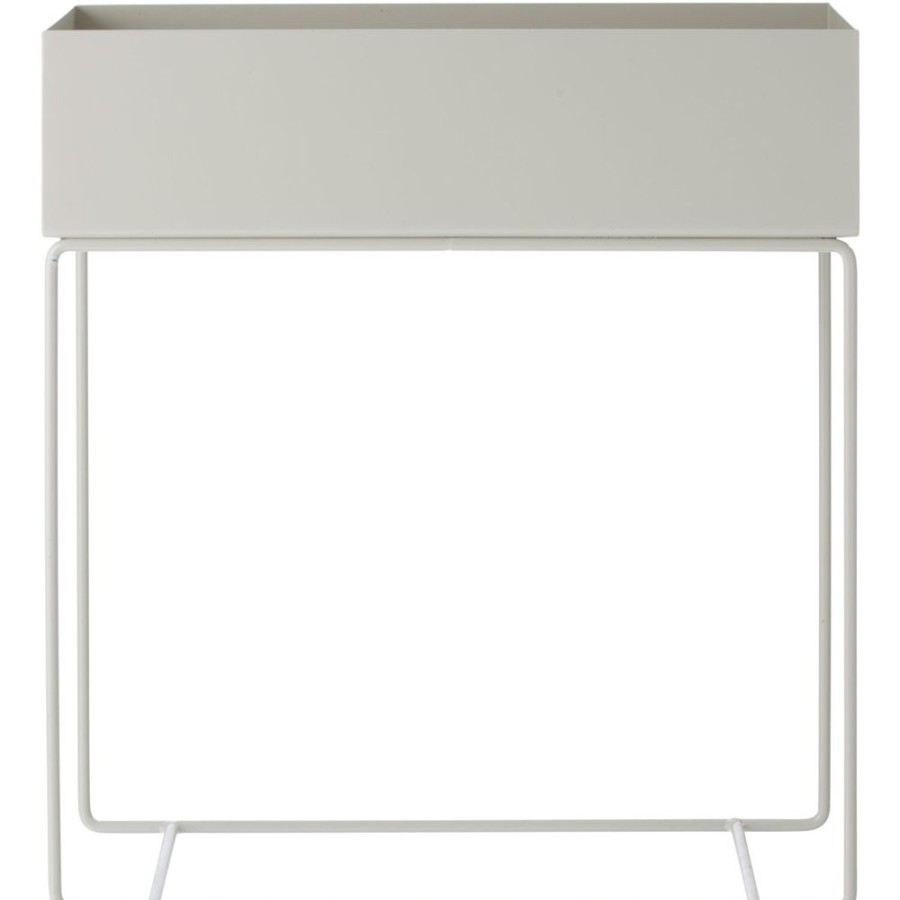 Inredning Ferm Living Krukor | Plant Box Blomlada 60X65 Cm, Ljusgra