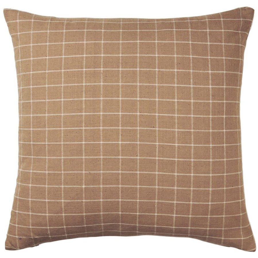 Textil Ferm Living Prydnadskuddar & Kuddfodral | Brown Kudde Check 50X50 Cm