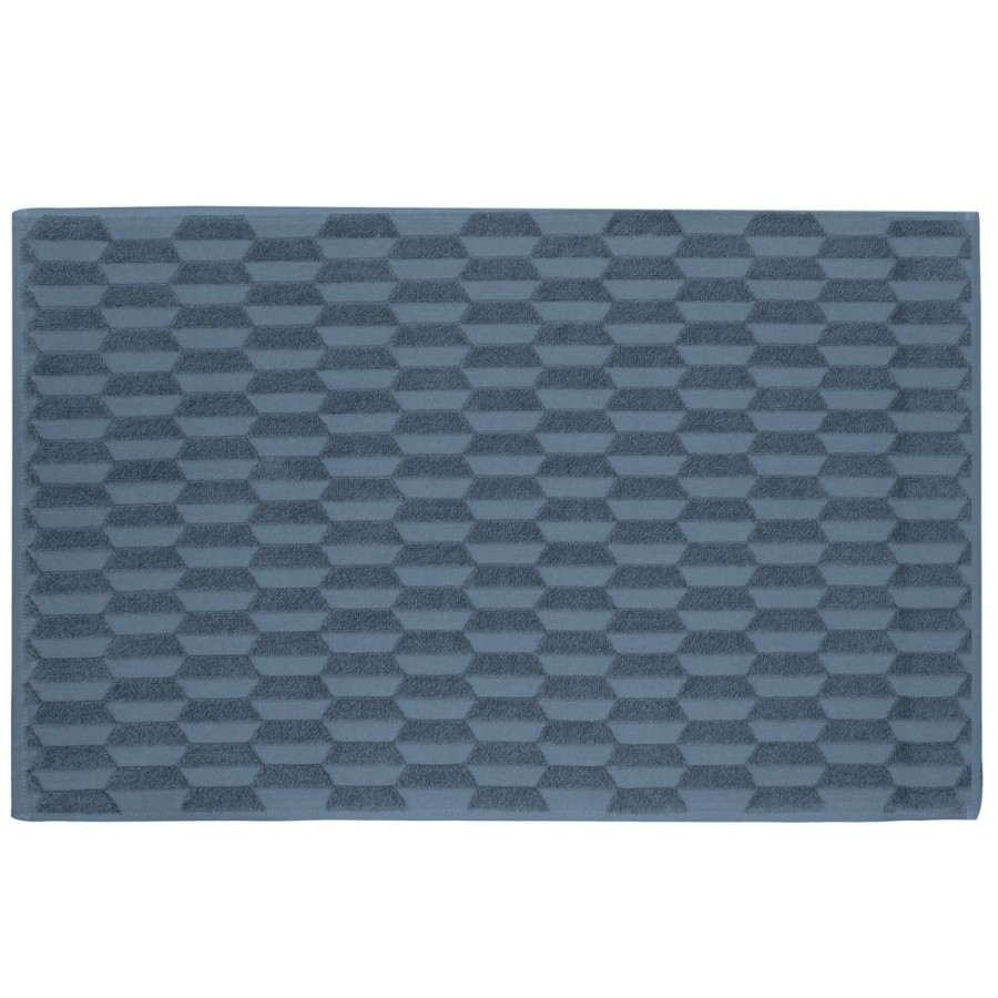 Inredning Mette Ditmer Badrumstextilier | Geo Badrumsmatta 50X80 Cm, Dust Blue