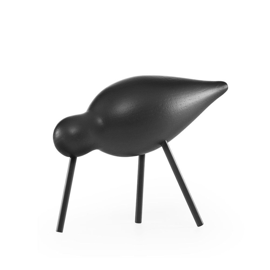 Inredning Normann Copenhagen Skulpturer & Dekorativa Accessoarer | Shorebird Medium, Svart/Svart