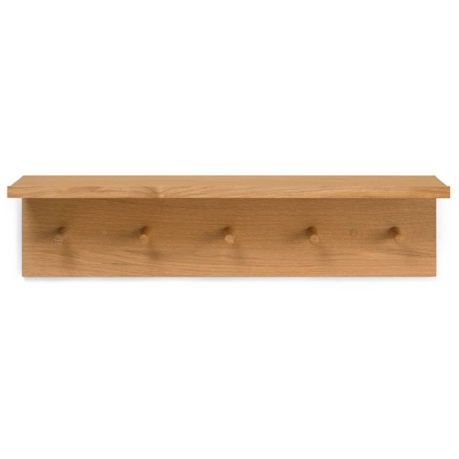 Inredning Ferm Living Krokar & Galgar | Place Hylla Med Kroklist 75 Cm, Ek