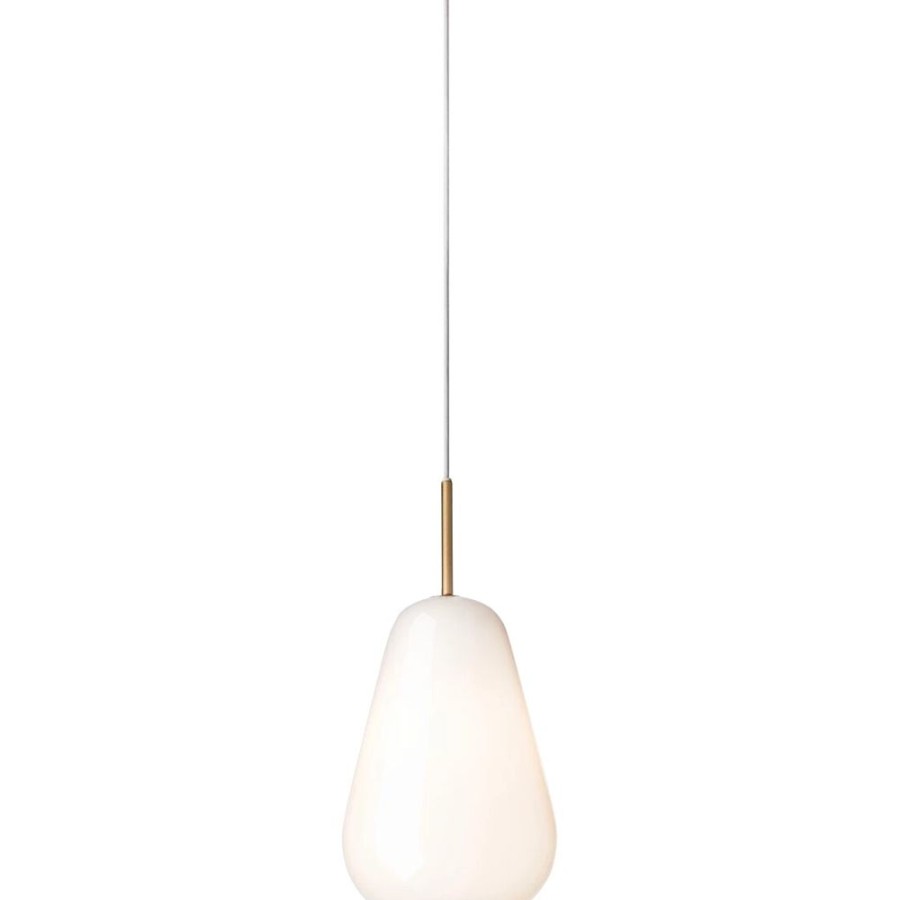 Belysning Nuura Taklampor | Anoli 1 Pendel 160 Mm, Nordic Gold / Opal