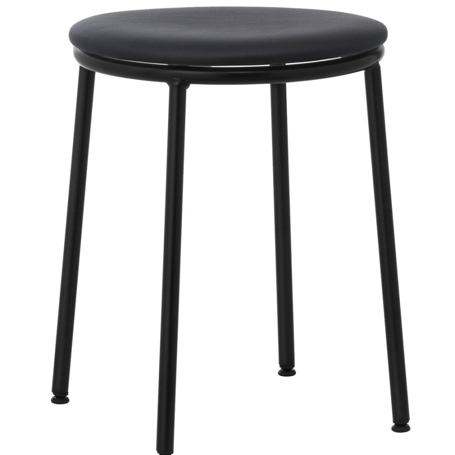 Mobler Normann Copenhagen Pallar | Circa Pall, Svart Lader / Ultra Leather 41599