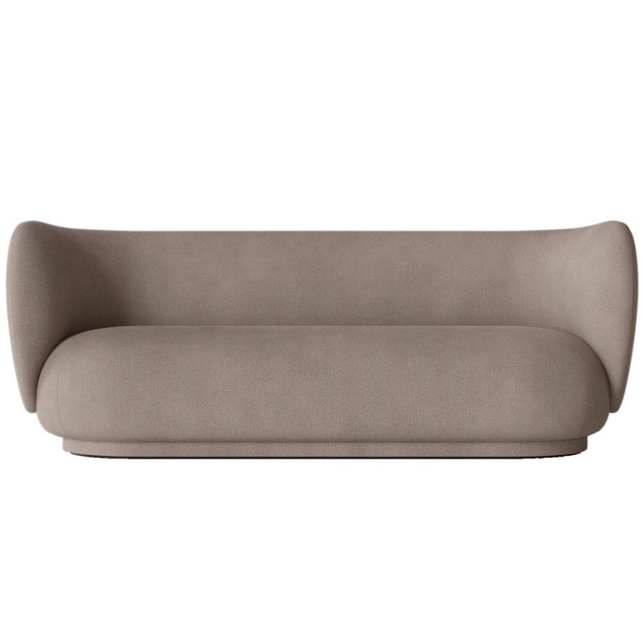 Mobler Ferm Living 3-Sitssoffor | Rico Brushed 3-Sitssoffa, Varmgra